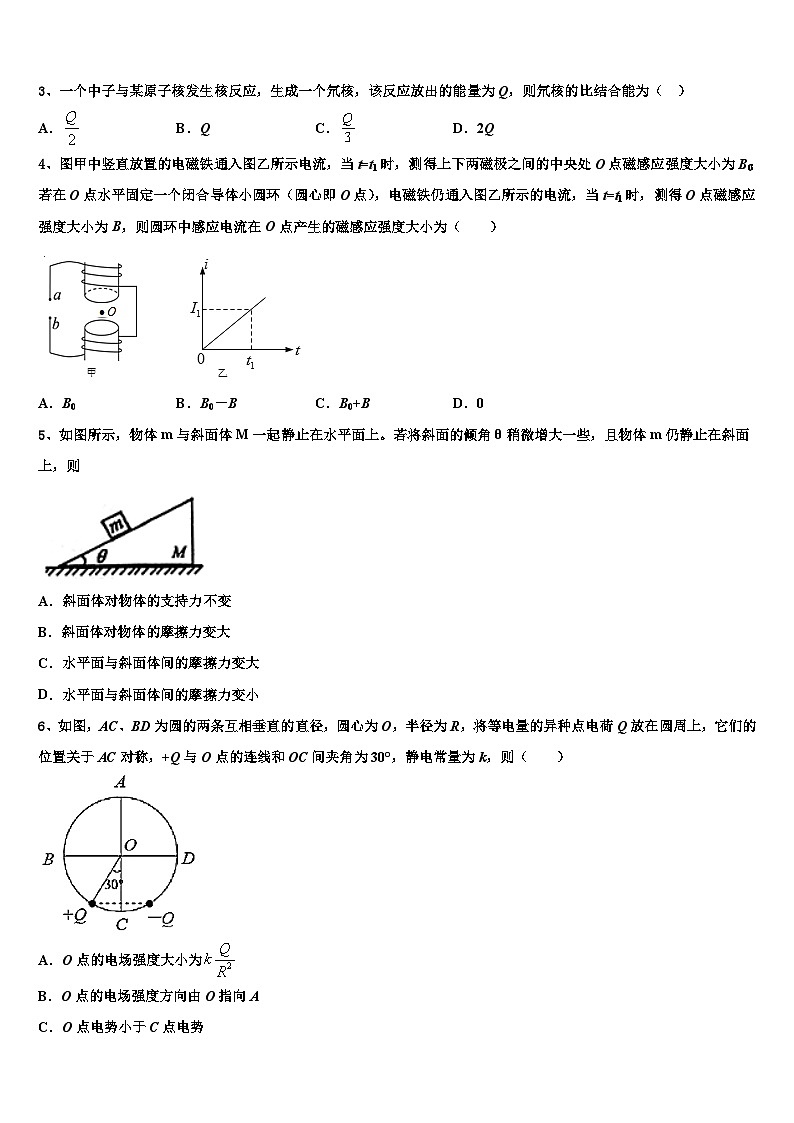 2026届吉林省吉林大学附属中学高考物理全真模拟密押卷含解析第2页
