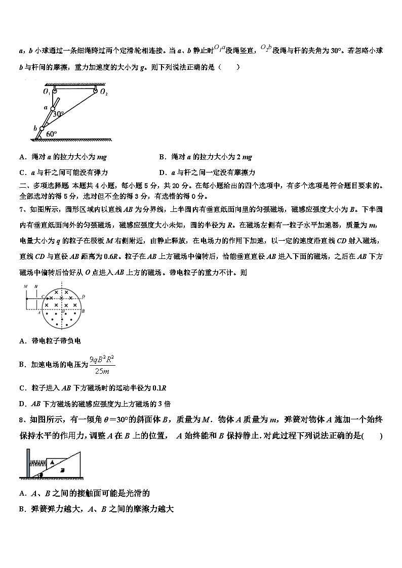 2026届吉林省吉林市桦甸市第四中学高考冲刺物理模拟试题含解析第3页