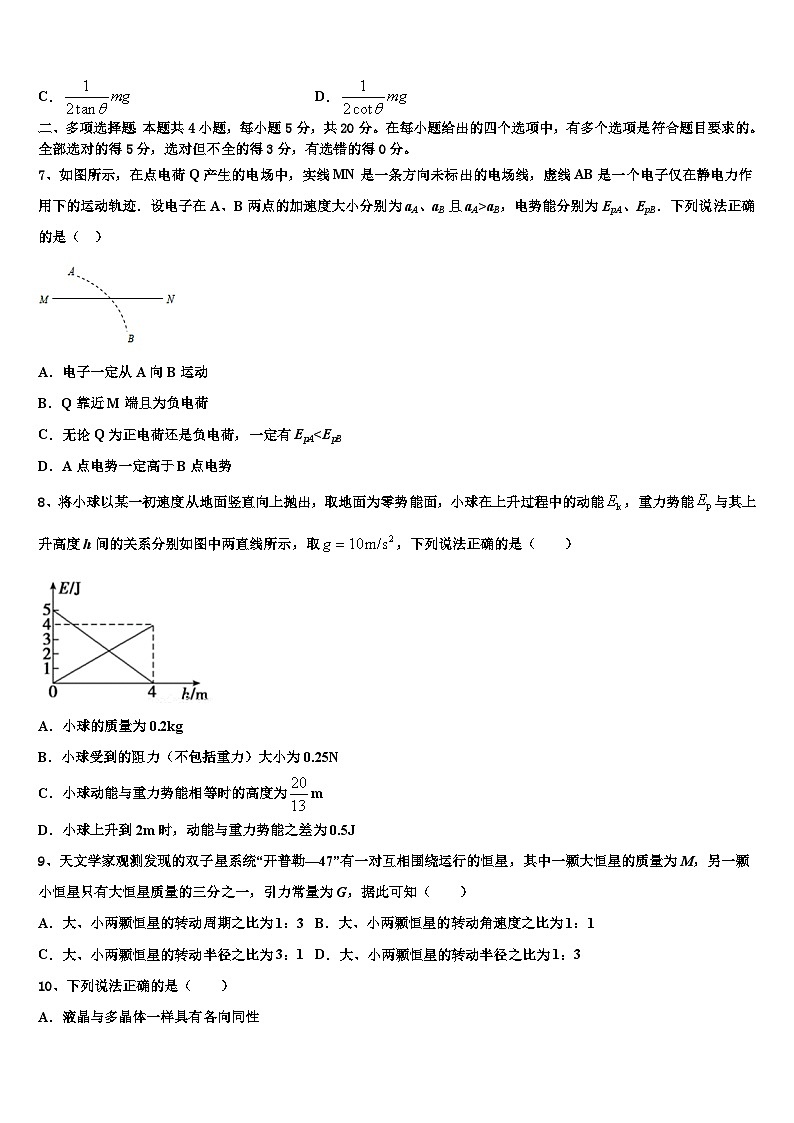 2026届吉林省吉林市永吉实验高级中学高考仿真卷物理试卷含解析第3页