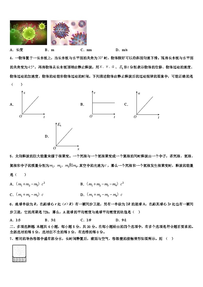 2026届吉林省辽源市田家炳高级中学高三下学期第五次调研考试物理试题含解析第2页