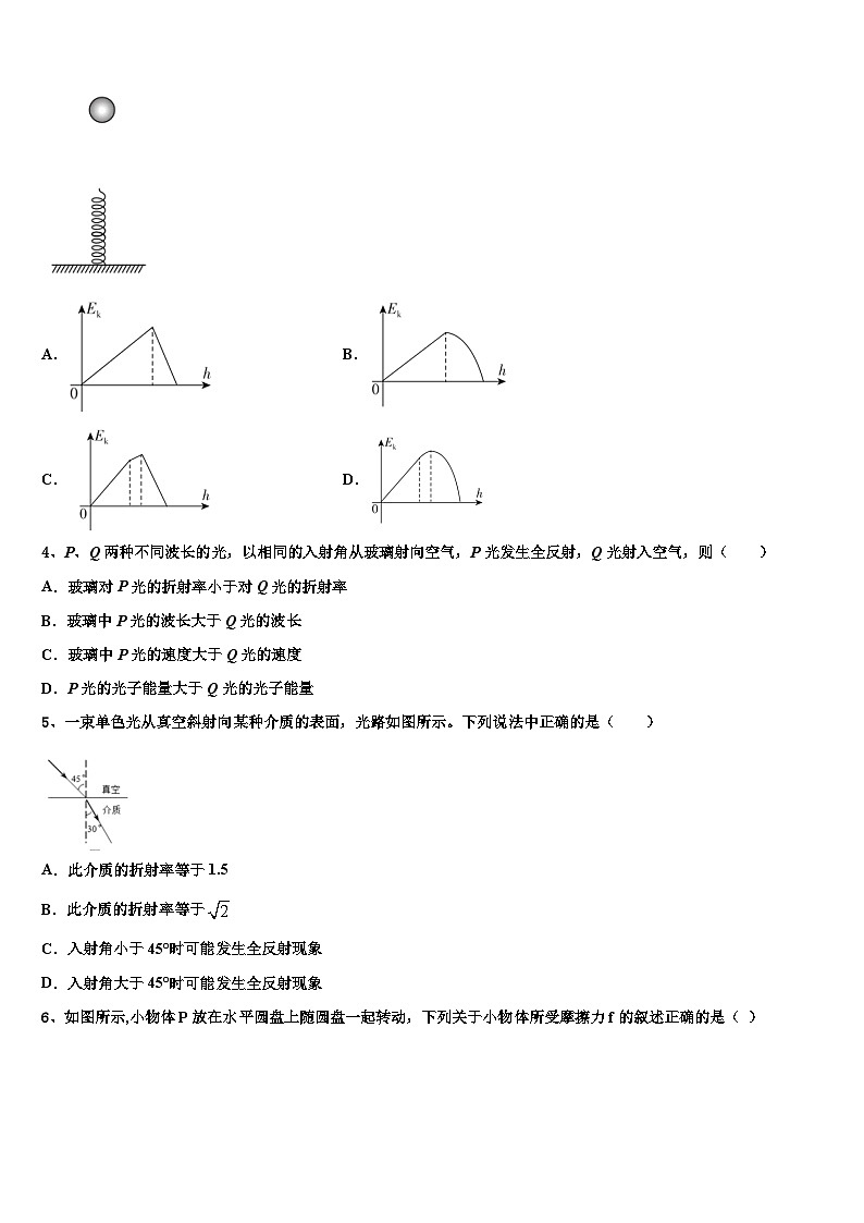 2026届吉林省扶余市第一中学高三下第一次测试物理试题含解析第2页
