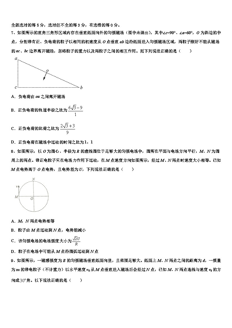 2026届吉林省白城市洮南市第十中学高三（最后冲刺）物理试卷含解析第3页