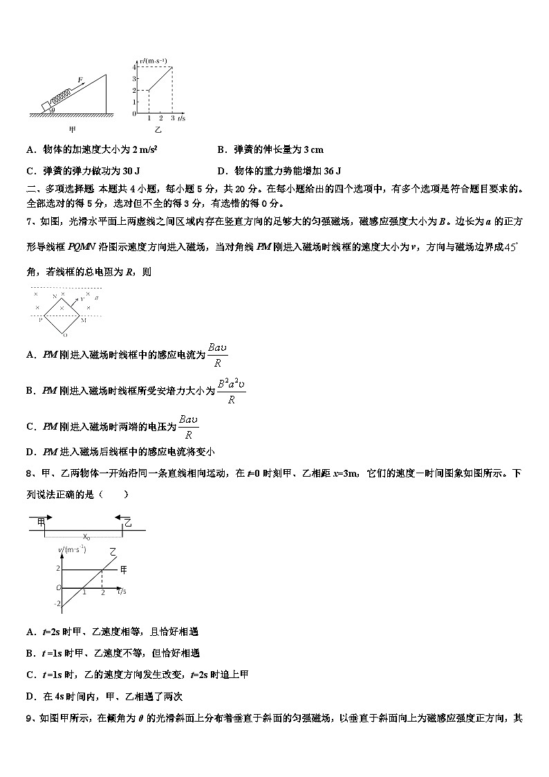 2026届吉林省安图县安林中学高三考前热身物理试卷含解析第3页