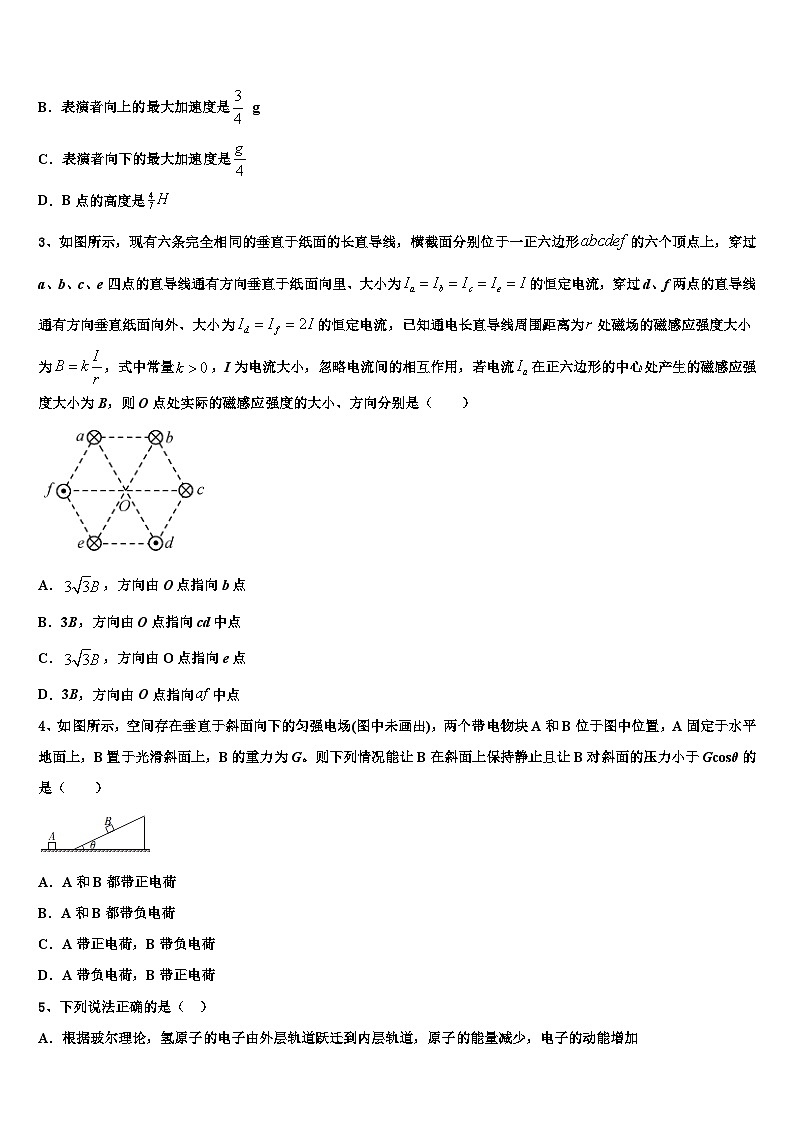 2026届吉林梅河口市第五中学高三下学期一模考试物理试题含解析第2页
