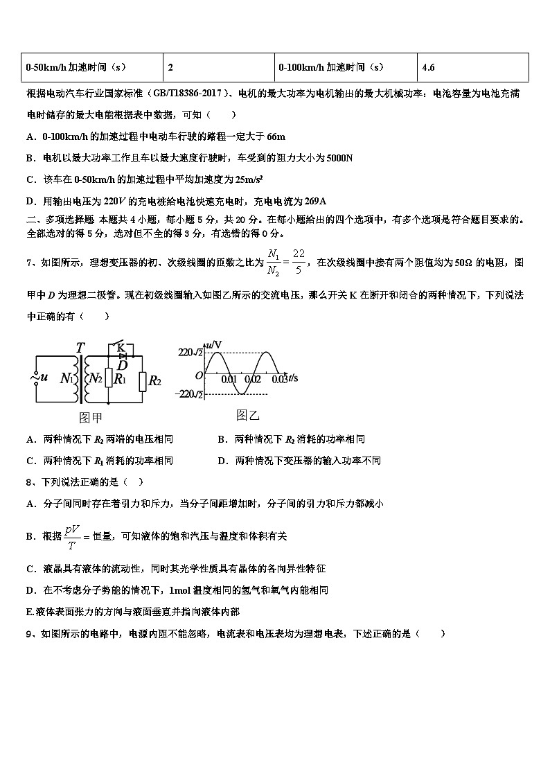 2026届吉安一中高三（最后冲刺）物理试卷含解析第3页