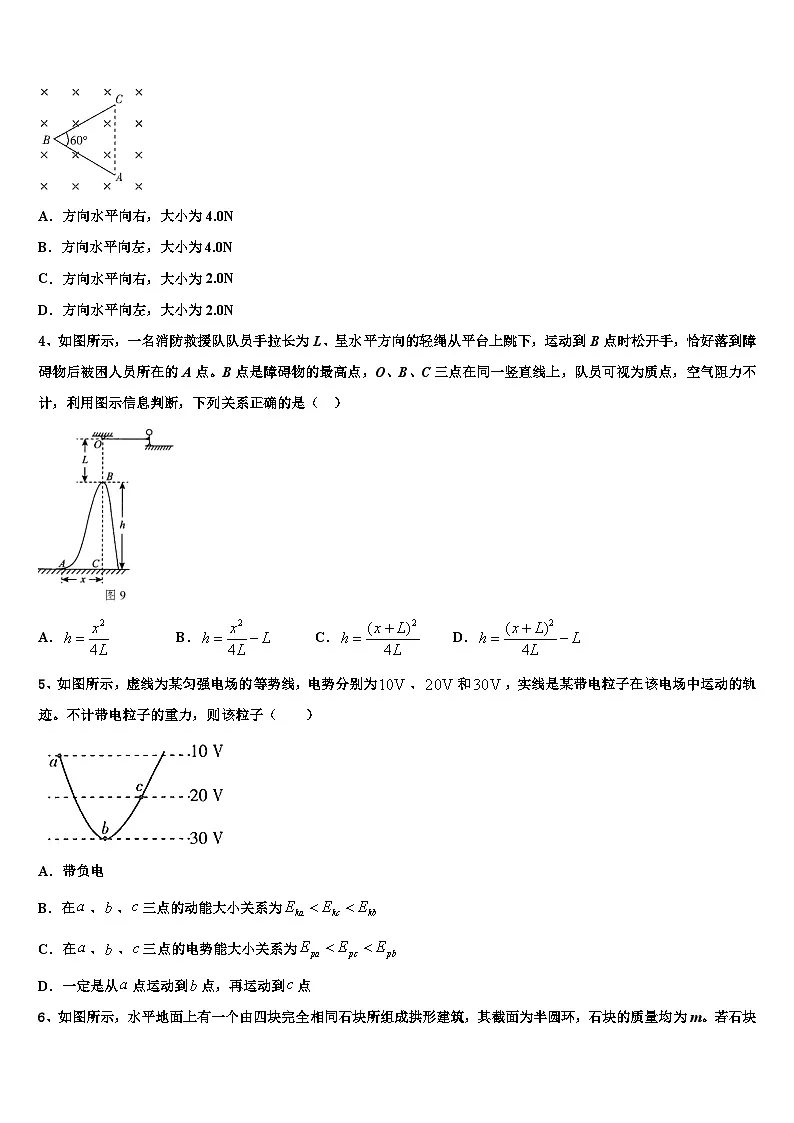2026届湖南长沙市高三下学期一模考试物理试题含解析第2页
