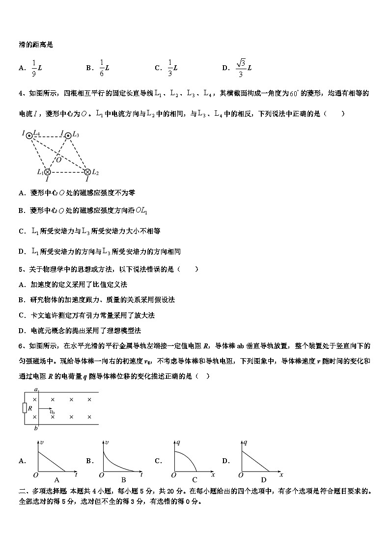 2026届湖南省株洲市第四中学高三下学期第六次检测物理试卷含解析第2页
