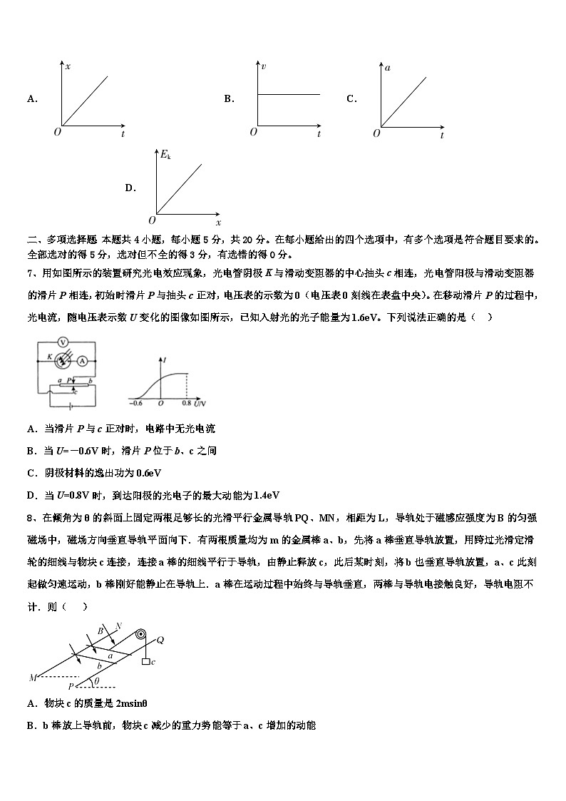 2026届湖南省株洲市第十八中学高三下第一次测试物理试题含解析第3页