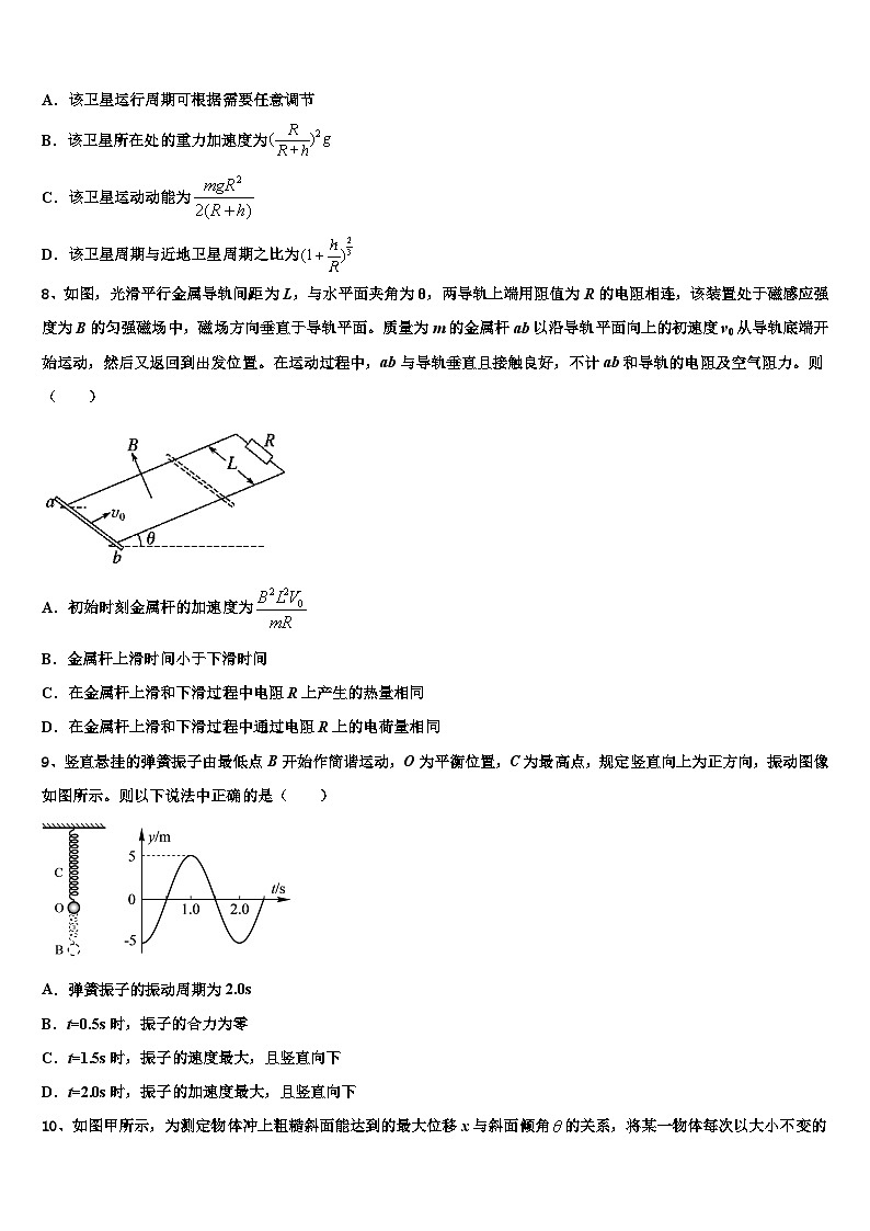 2026届湖南省长沙县第六中学高三3月份模拟考试物理试题含解析第3页