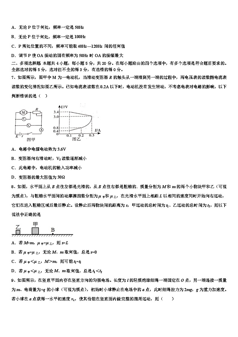 2026届湖南省长沙一中高三下学期联考物理试题含解析第3页