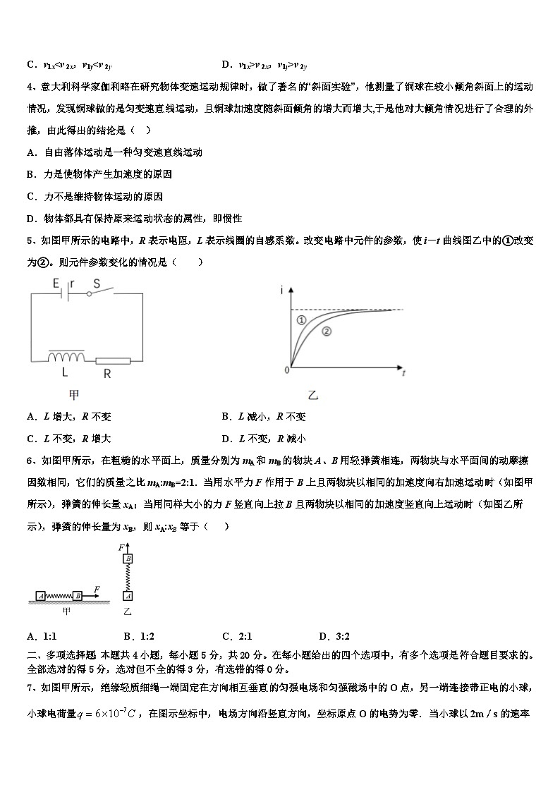 2026届湖南省长沙市岳麓区湖南师大附中高三下学期一模考试物理试题含解析第2页
