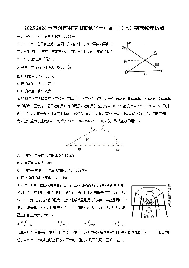 2025-2026学年河南省南阳市镇平一中高三（上）期末物理试卷（含答案）第1页