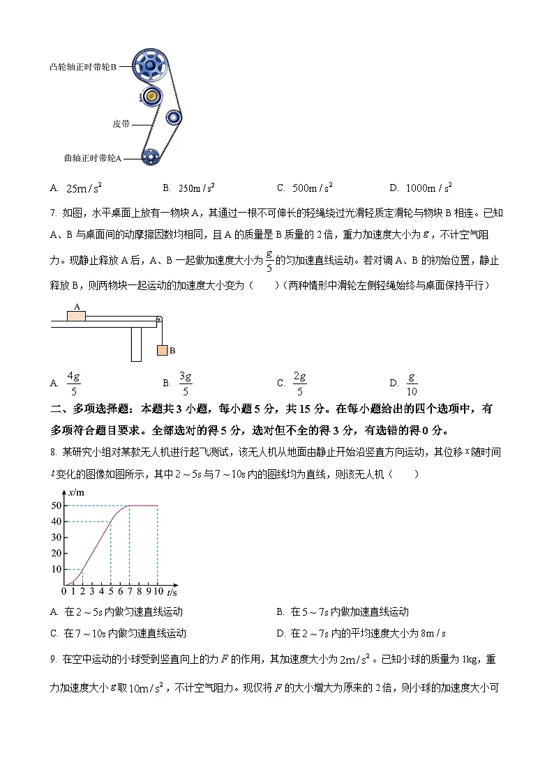 贵州省贵阳市2025-2026学年高一上学期期末检测物理试卷（原卷版+解析版）第3页