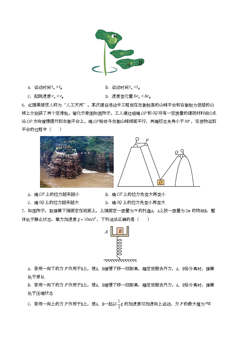 2025-2026学年高一上学期期末模拟人教版物理试卷第3页