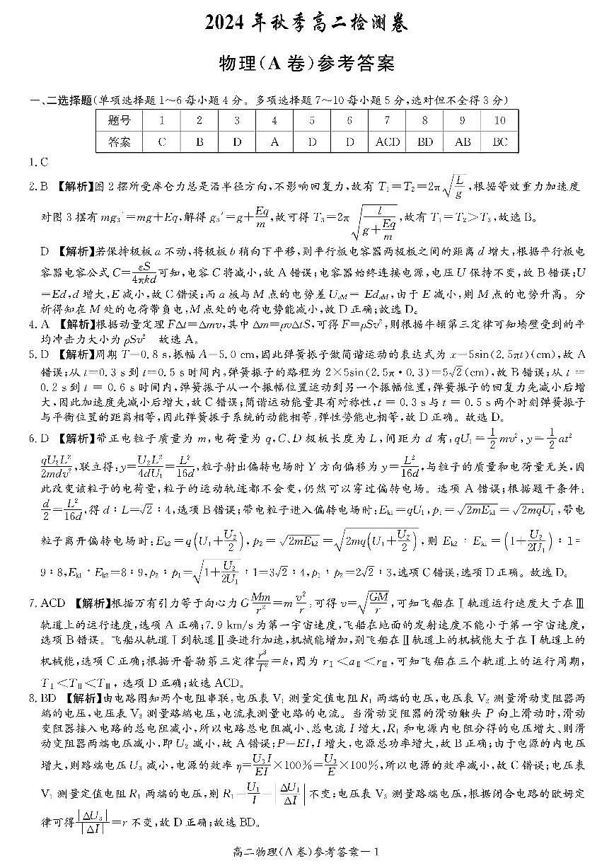 物理A卷答案(1)第1页