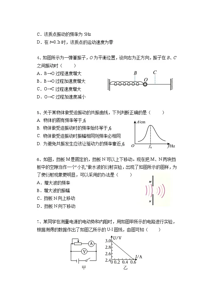 20242025学年度第一学期联盟校期中考试高二年级物理试题第2页