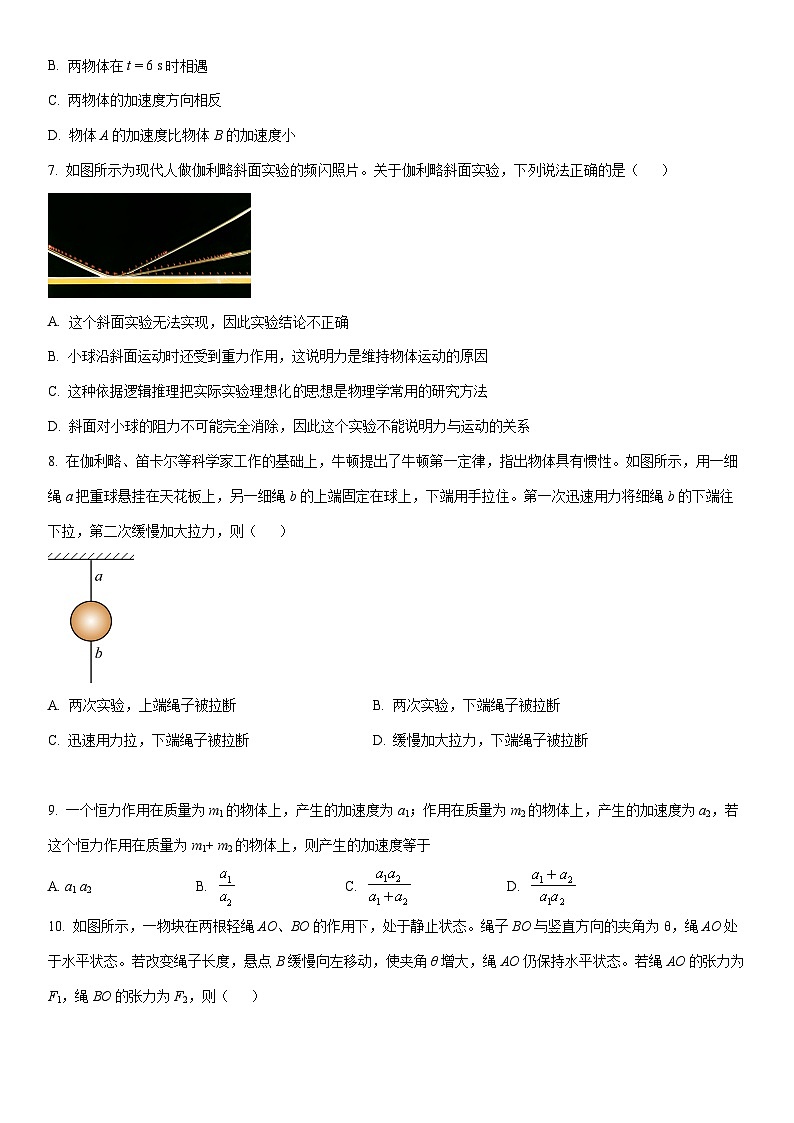 2025-2026学年北京市石景山区高一上学期期末物理试卷（学生版）第2页