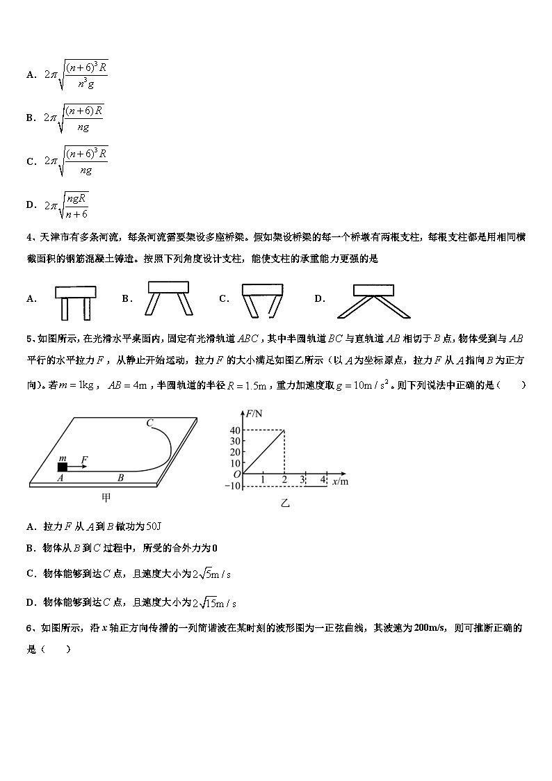 2026届吉林省松原市油田第十一中学高考物理四模试卷含解析第2页