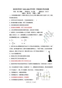 广东省深圳市深圳科学高中2025-2026学年高二上学期1月期末物理试题