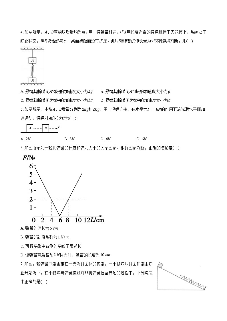 海南省海口市2025-2026学年高一（上）期末模拟物理试卷（含答案）第2页