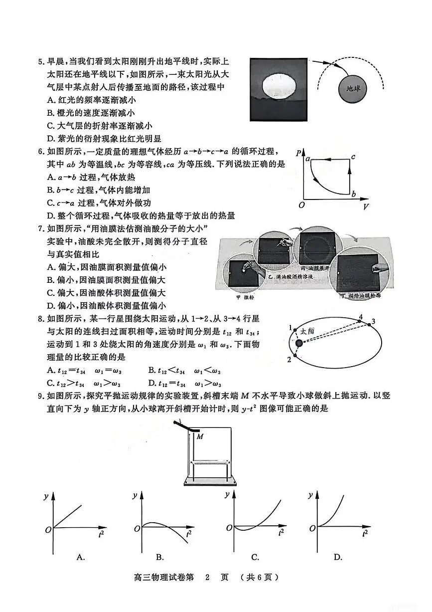【物理试卷】江苏省南京市、盐城市2025-2026学年高三上学期期末调研测试第2页