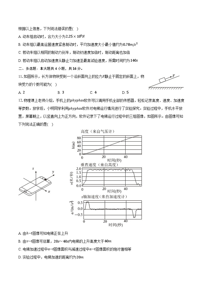 2025-2026学年北京市朝阳区高一（上）期末物理试卷（含解析）第3页