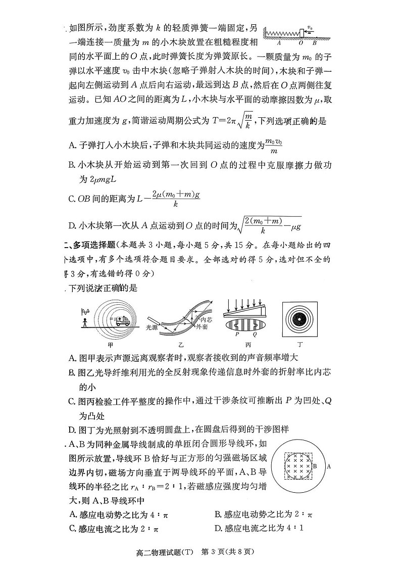湖南师范大学附属中学2025-2026学年高二上学期1月期末物理试卷第3页