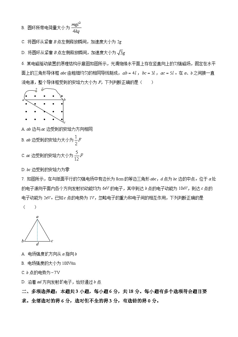 河南鹤壁市2025-2026学年高二上学期期末考试物理试题（试卷+解析）第3页