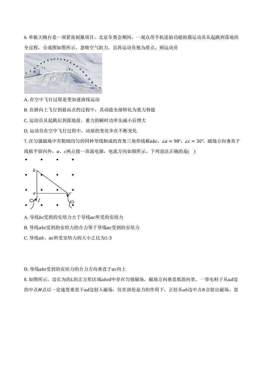 安徽滁州市定远县育才学校2025-2026学年高二上学期期末考试物理试题含答案第3页