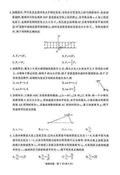 2026届河南青鸣桐高三上学期2月期末物理试卷（含答案）第2页