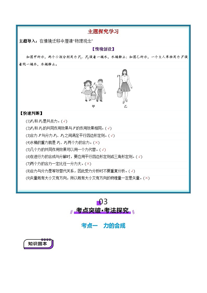 高考物理二轮-力的合成与分解（讲义）（解析版）第3页