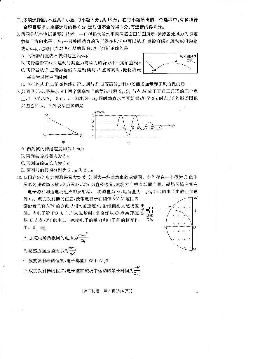 2025届湛江二模物理试题第3页