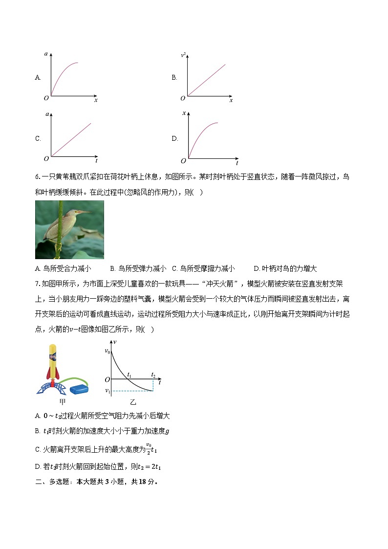 德阳市2025-2026学年高一上学期期末考试物理试卷（含答案）第2页