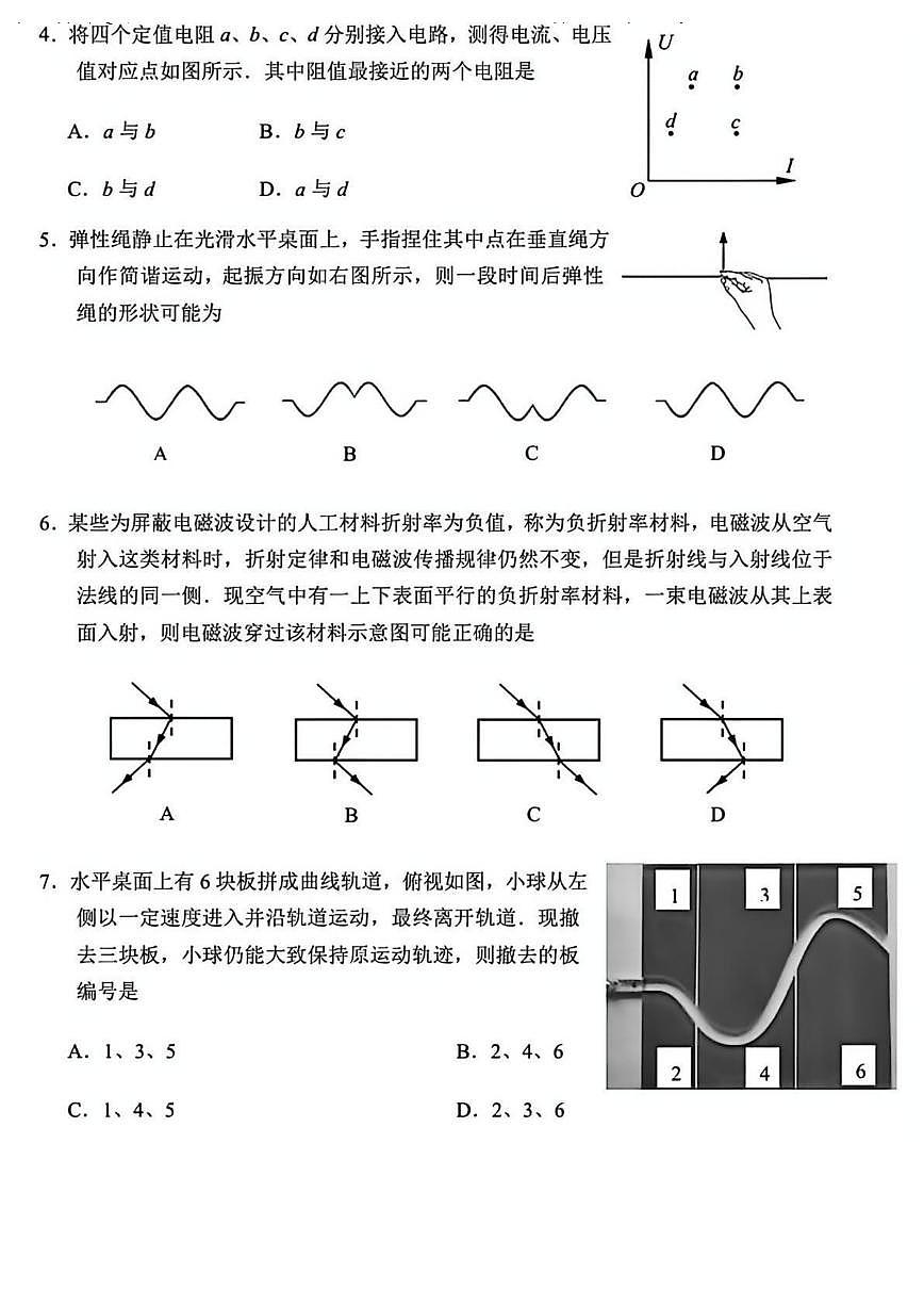 常州市2025-2026学年第一学期高三期末质量调研物理+答案第2页