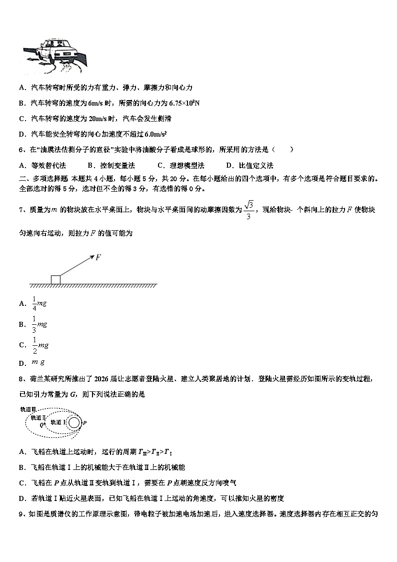 2026届吉林省长春市九台市师范高级中学高考物理二模试卷含解析第3页