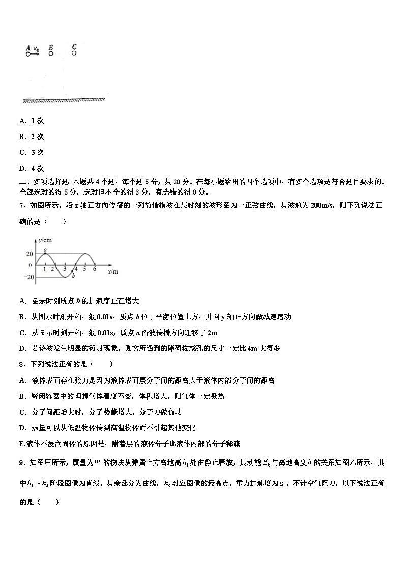 2026届吉林省长春市十一高中、白城一中联考高考考前模拟物理试题含解析第3页
