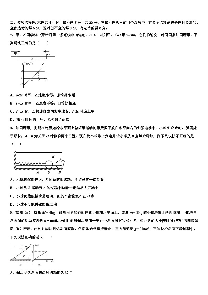 2026届吉林省长春市双阳区长春一五一中学高考全国统考预测密卷物理试卷含解析第3页