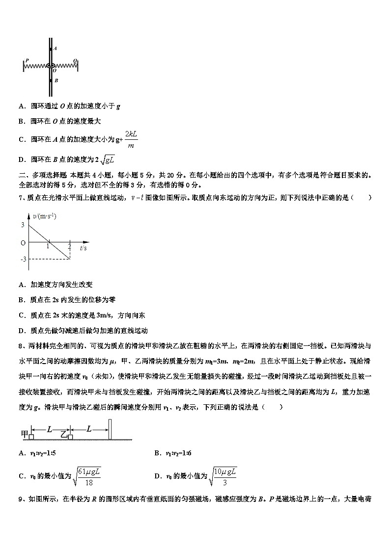 2026届吉林省长春市田家炳实验中学高考考前模拟物理试题含解析第3页