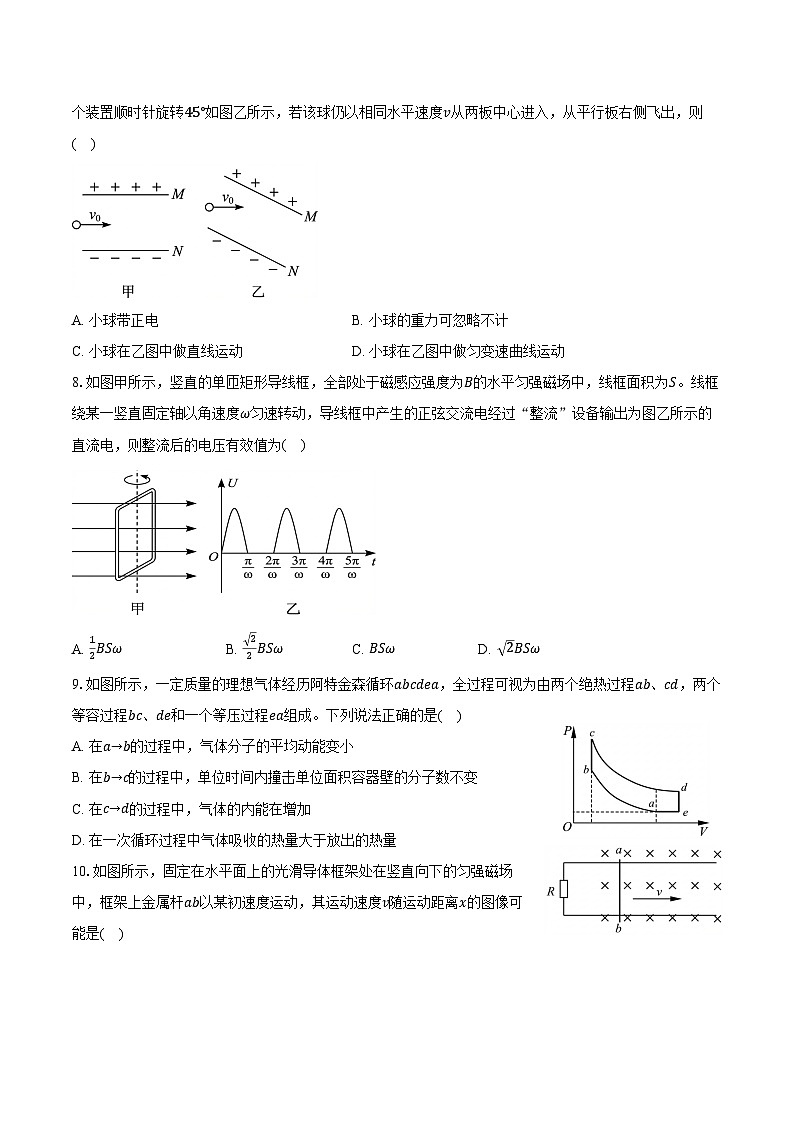 2025-2026学年江苏省无锡市高三（上）期末物理试卷（含解析）第2页