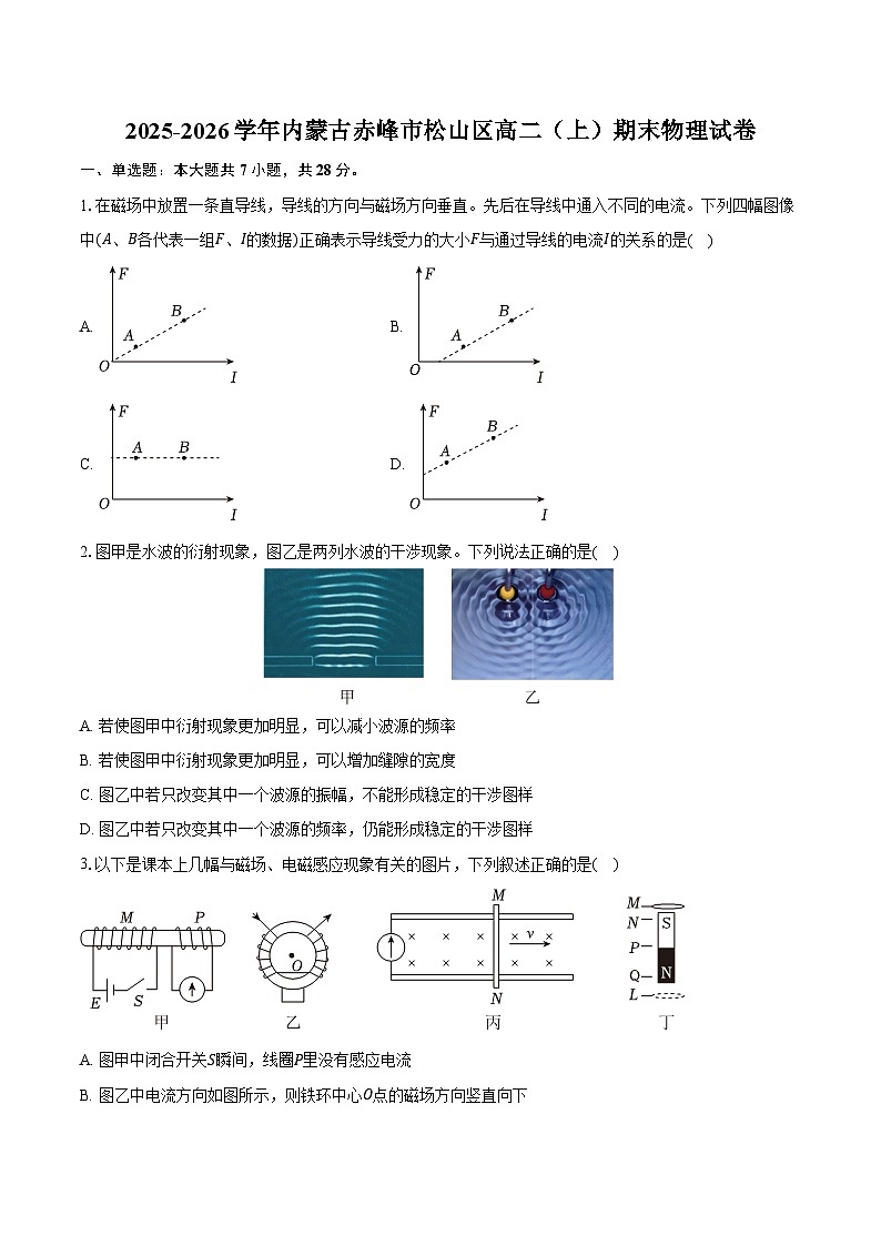2025-2026学年内蒙古赤峰市松山区高二（上）期末物理试卷（含答案）第1页