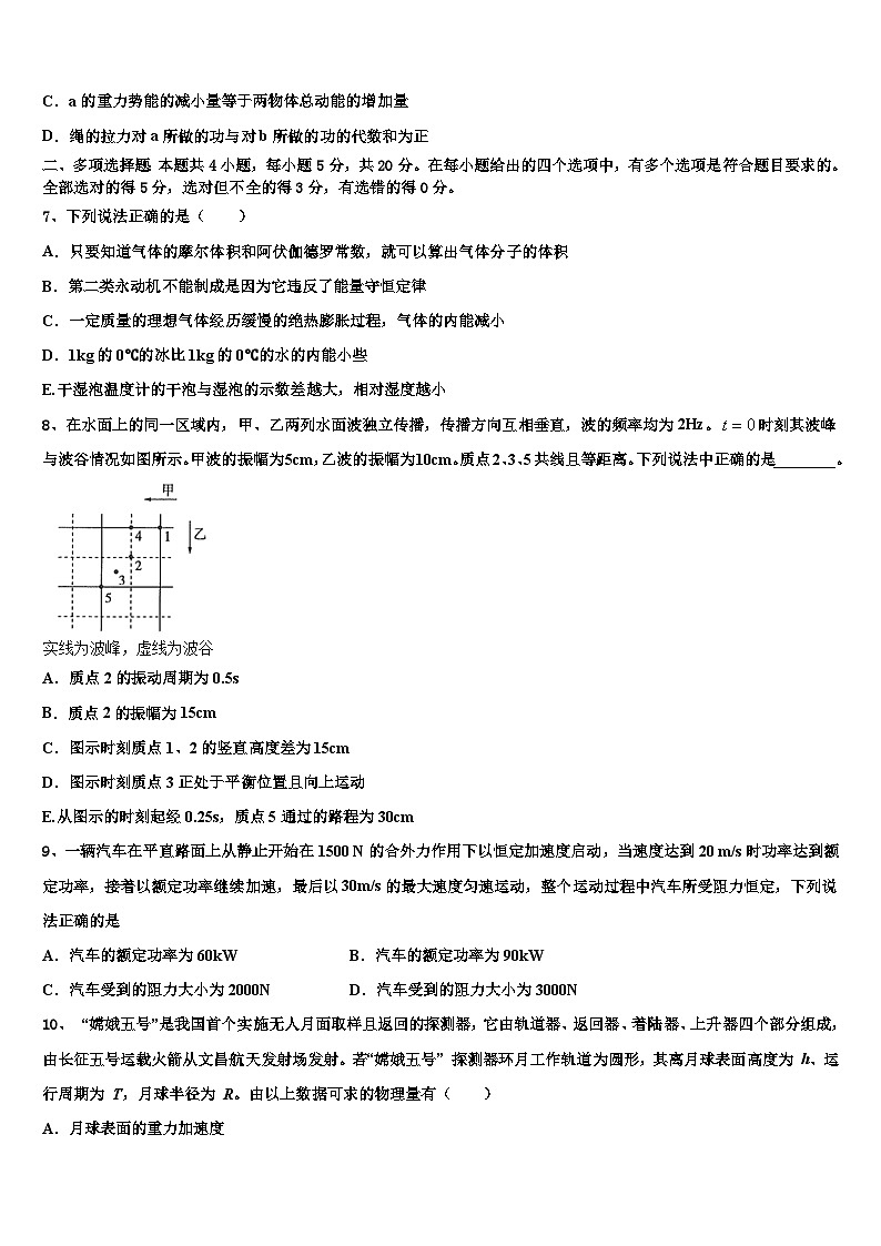 2026届江苏如皋市江安镇中心中学高考物理考前最后一卷预测卷含解析第3页