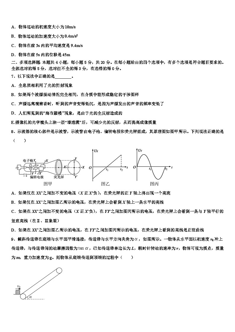 2026届江苏省13市高考冲刺物理模拟试题含解析第3页