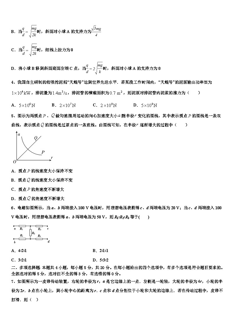 2026届江苏省包场高级中学高考物理五模试卷含解析第2页