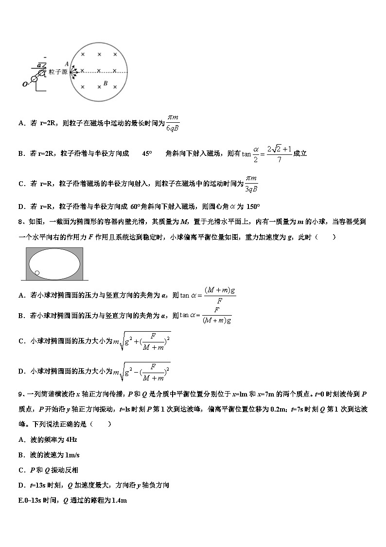 2026届吉林市重点中学高考冲刺模拟物理试题含解析第3页