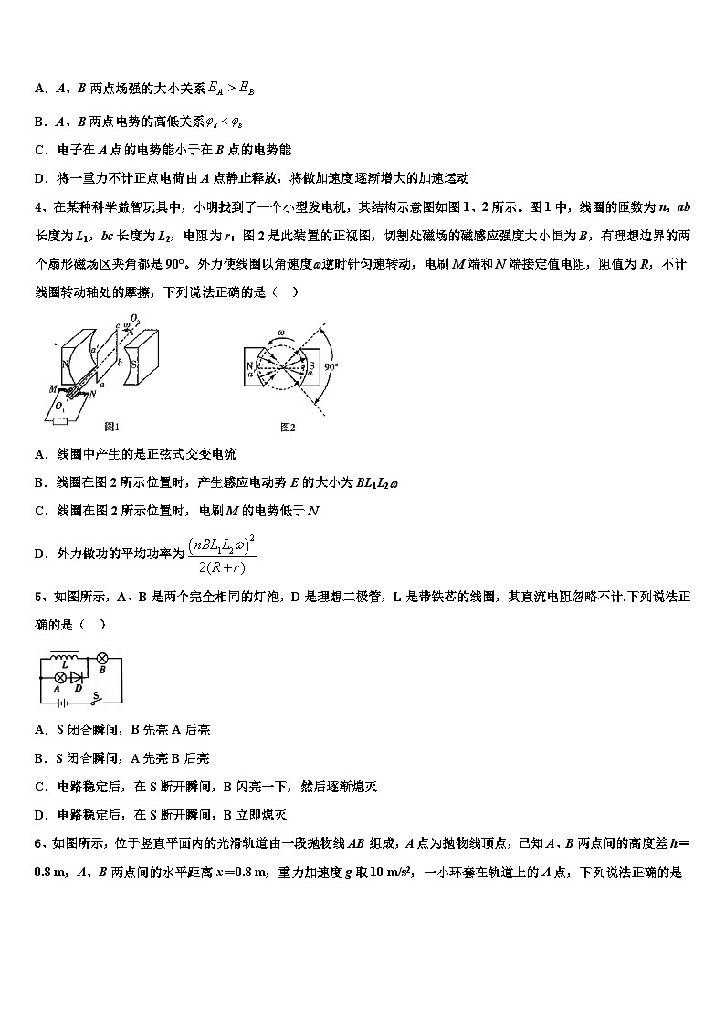 2026届江苏溧阳市（溧阳中学高三下学期一模考试物理试题含解析第2页