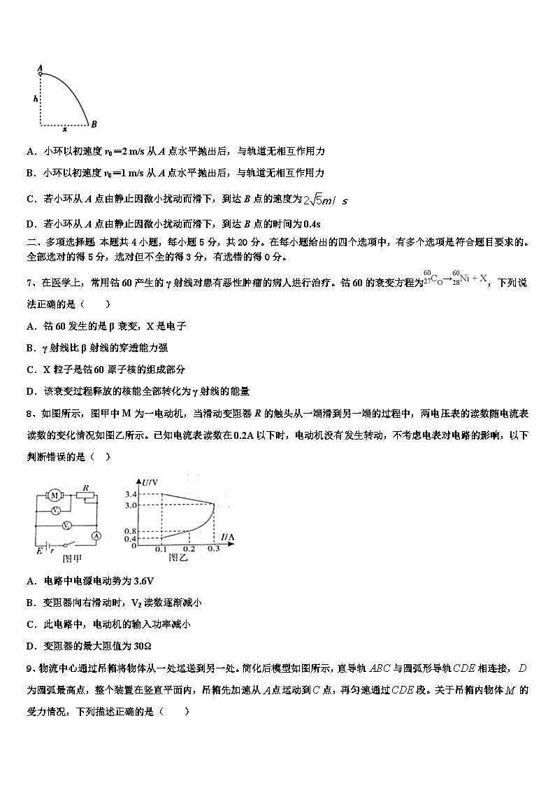 2026届江苏溧阳市（溧阳中学高三下学期一模考试物理试题含解析第3页
