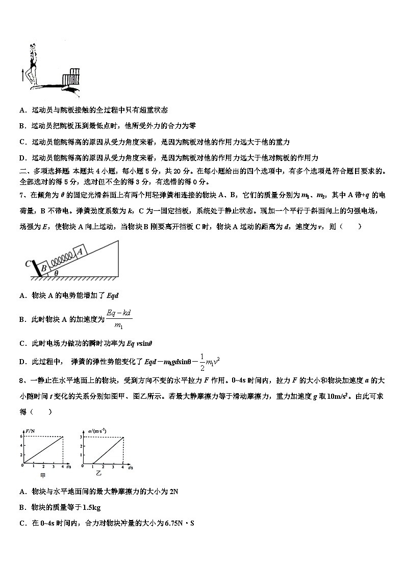 2026届吉林毓文中学高三（最后冲刺）物理试卷含解析第3页
