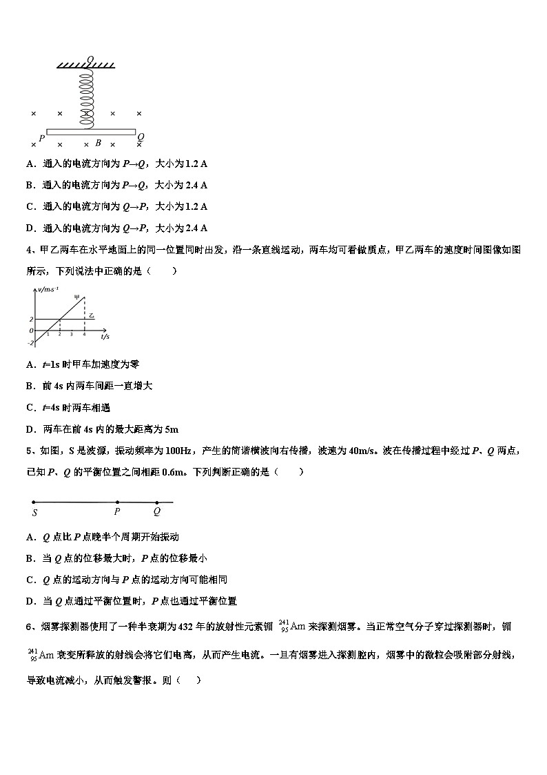 2026届吉林汪清县第六中学高三考前热身物理试卷含解析第2页