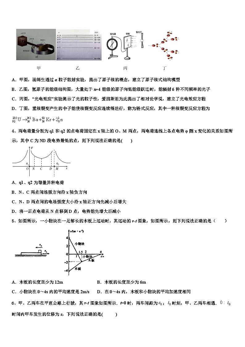 2026届吉林市普通中学高三下学期第六次检测物理试卷含解析第2页