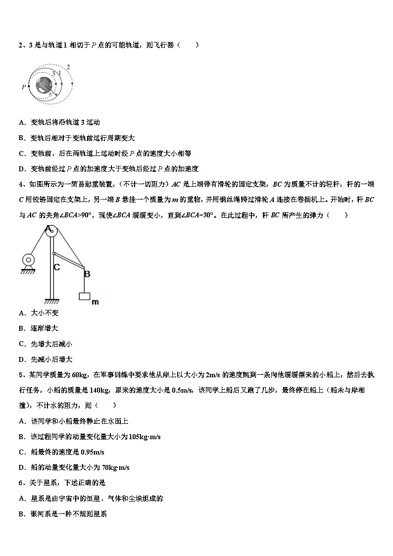 2026届吉林省长春市一五一中高三下学期联考物理试题含解析第2页
